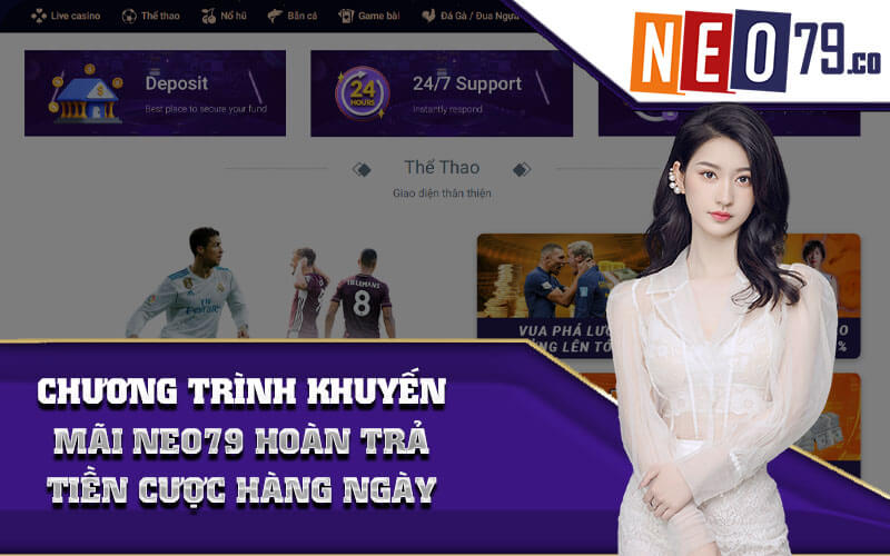 Chương trình khuyến mãi NEO79 hoàn trả tiền cược hàng ngày